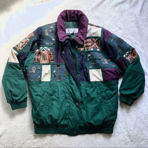 Vintage 1980’s IZZI quilted cowboy winter coat